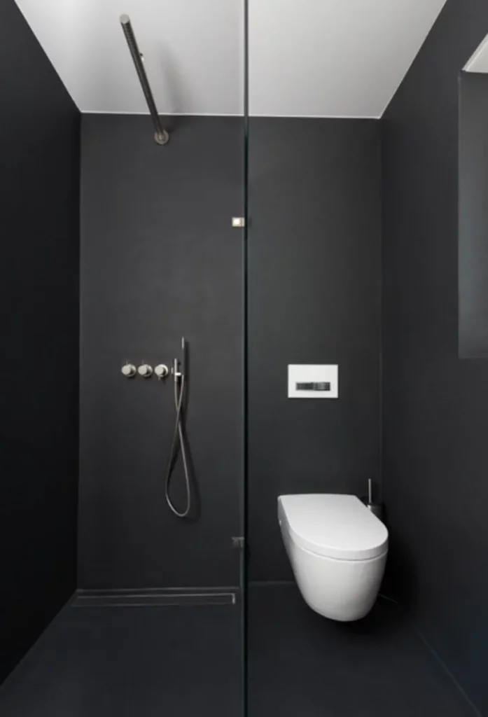 Kamar mandi aesthetic minimalis matte black