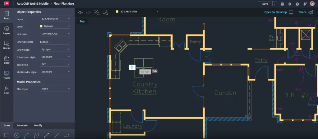 AutoCad Online masih menjadi rekomendasi aplikasi desain rumah terbaik