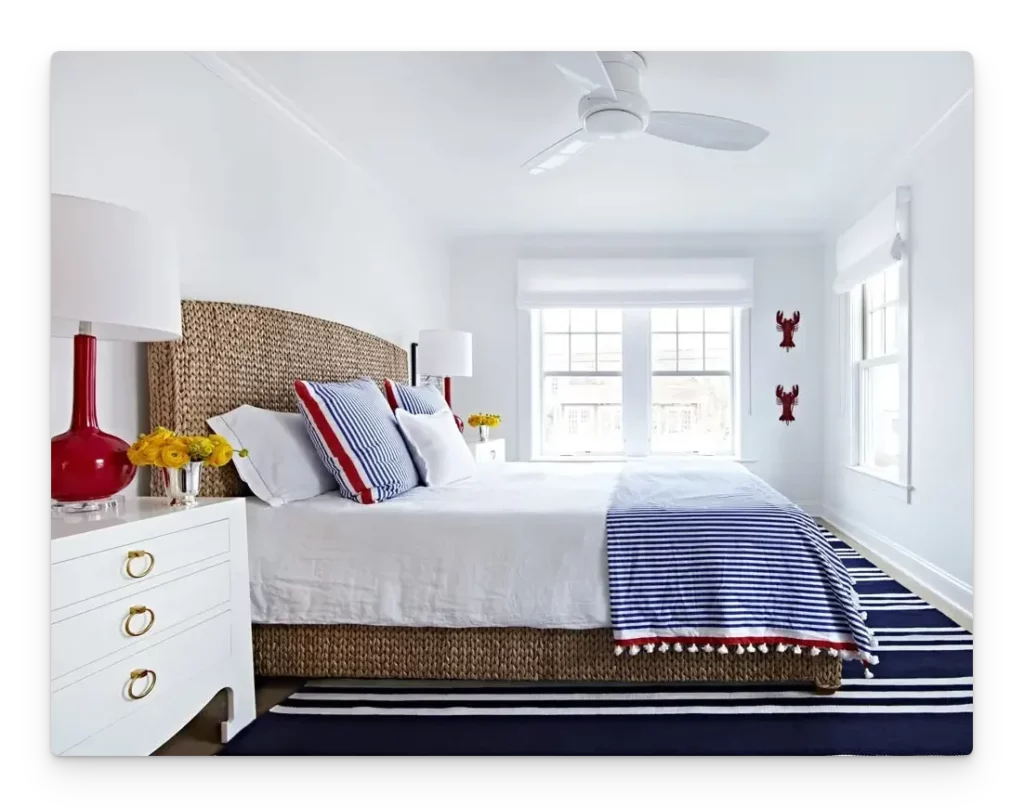 kamar tidur mewah modern minimalis bergaya nautical