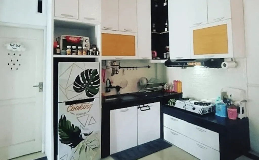 desain dapur dan kamar mandi nuansa monokrom