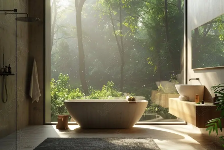 10 Desain Kamar Mandi Bathtub yang Minimalis